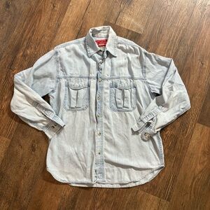 Marlboro country store VTG denim button down shirt